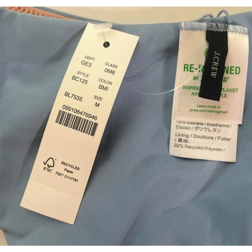 J. Crew Light Blue Mid-Rise Cheeky Bikini Bottom - Size M - Image 3