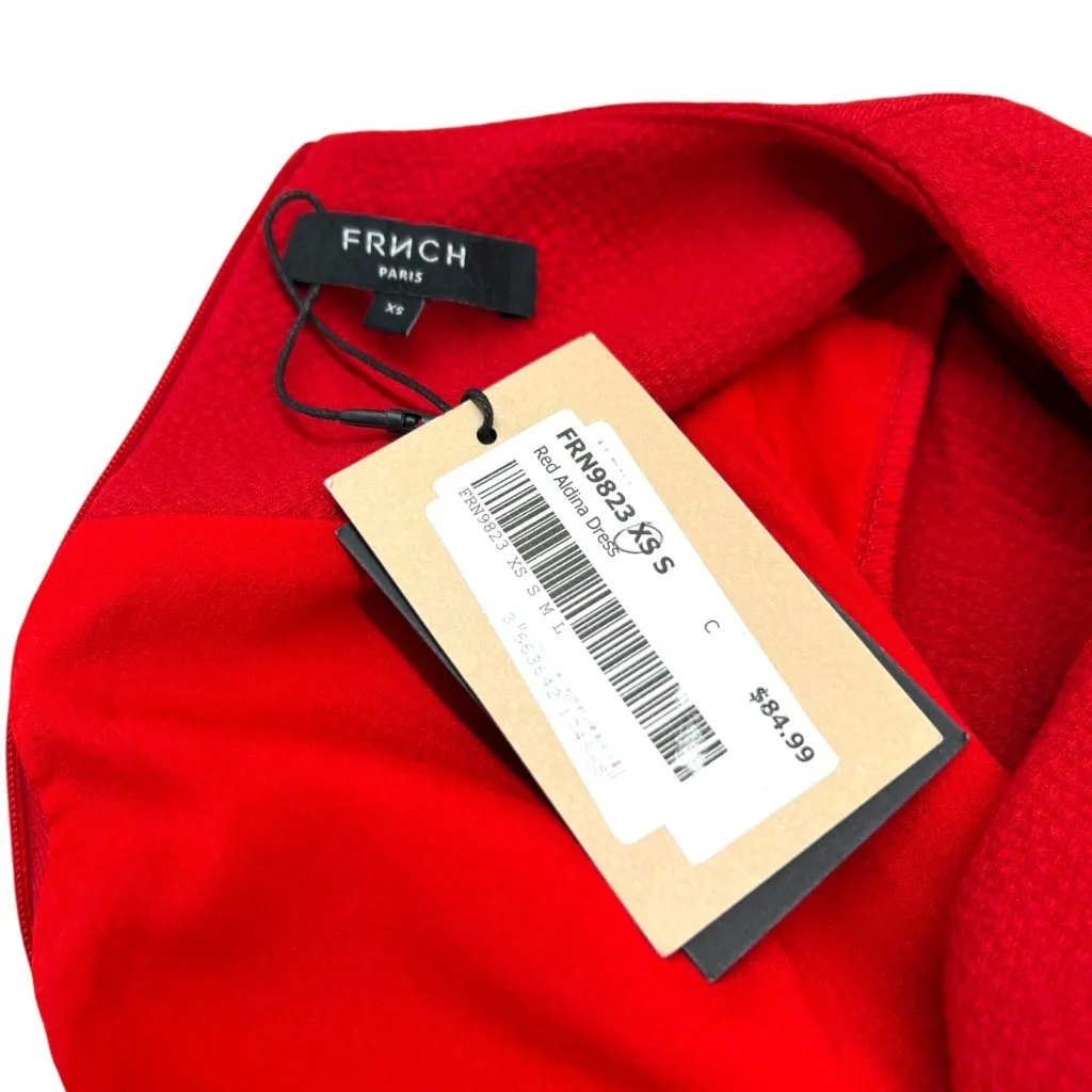 FRNCH Aldina A-Line V-Neck Mini Dress Red Size XS NWT - Image 9