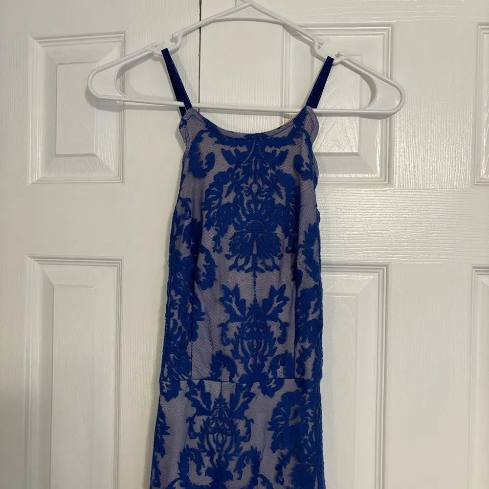 Hello Molly Blue Lace Mini Dress - Image 2