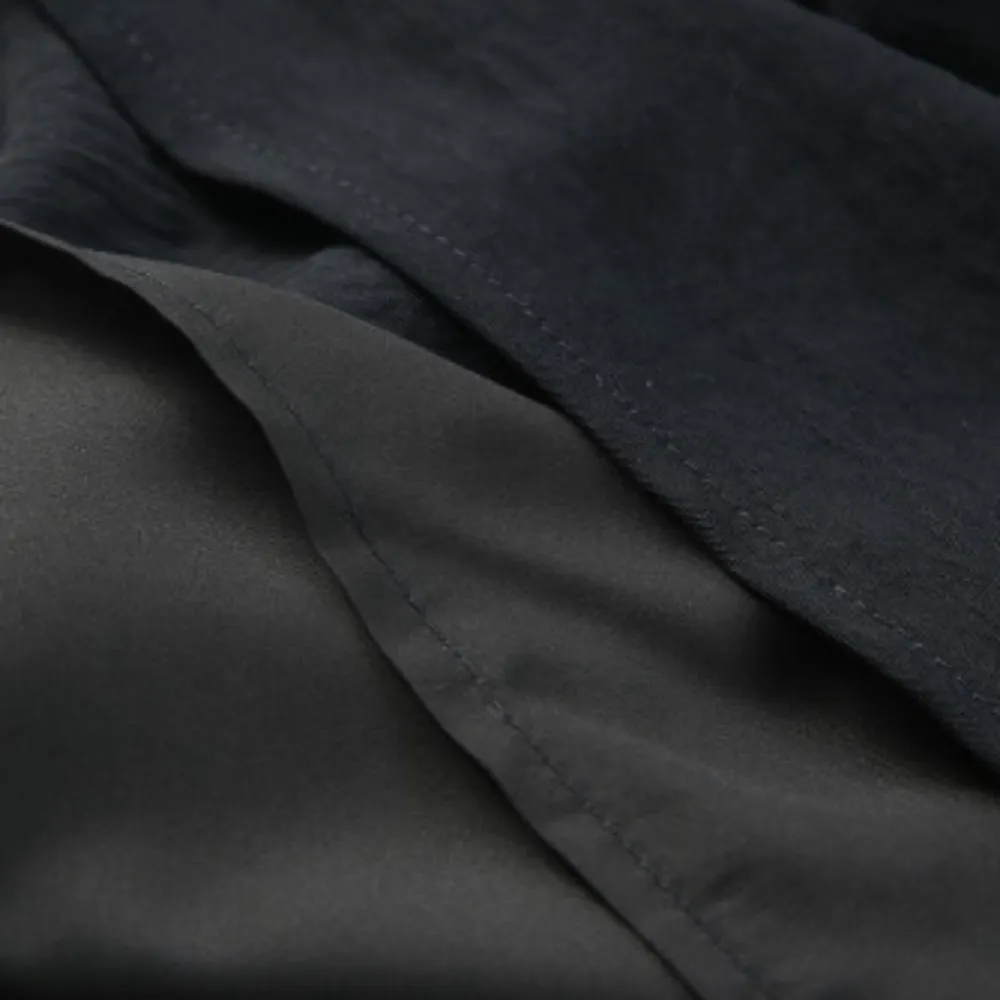 NEW Black Asymmetric One Shoulder Tied with Bow Sash Pleated Blouse L Size L - Image 8