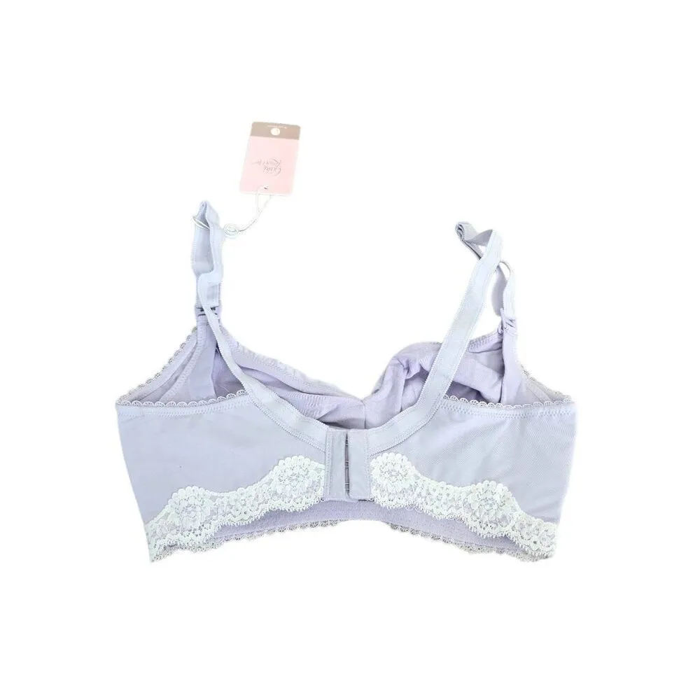 Cake Maternity Bra Size 34B Lilac Nursing Soft Wirefree Melba Cotton NEW Purple - Image 4