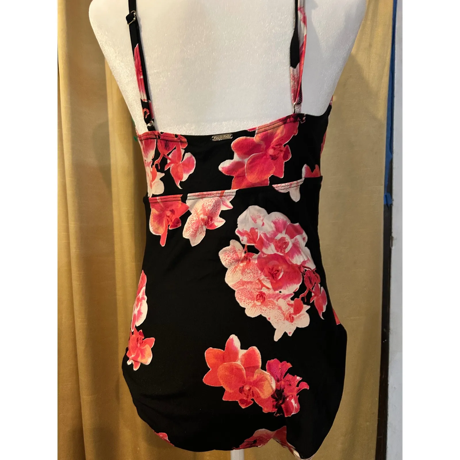 Calvin Klein‎ Women's Size 16 Halter Floral One Piece Swimsuit - Image 4