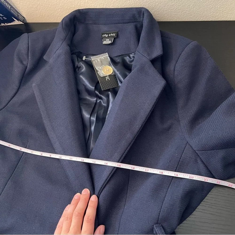 City Chic Women’s Navy Blue Mia Coat 16 NWT - Image 14