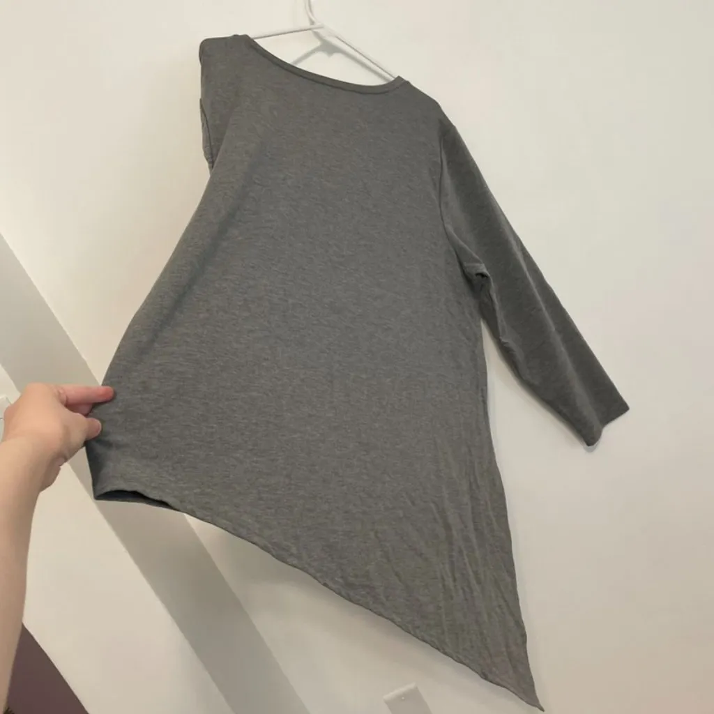 NEW NWT TORRID 3 Plus Size Asymmetrical Terry Active Sweatshirt Gray Long Sleeve - Image 16