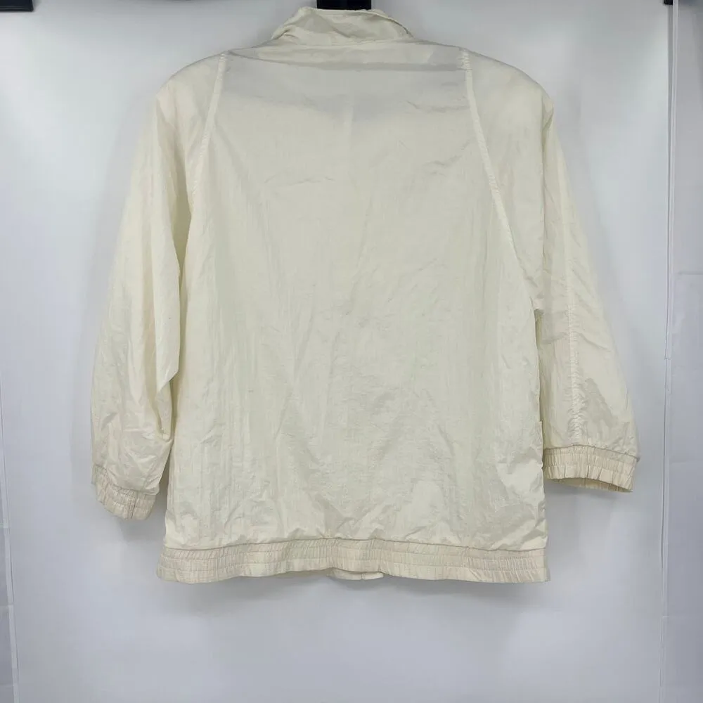 Vintage Spencer Douglas Nylon Jacket Womens Sz 16 Crinkle Snap Front 90s Minimal - Image 5