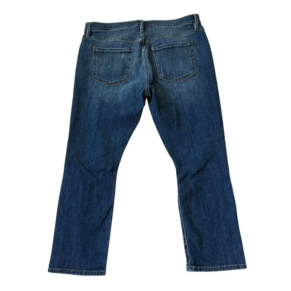 Frame Blue Cropped  Le Pixie Beau Distressed Denim Jeans Women Size 29 | 29-1 - Image 2