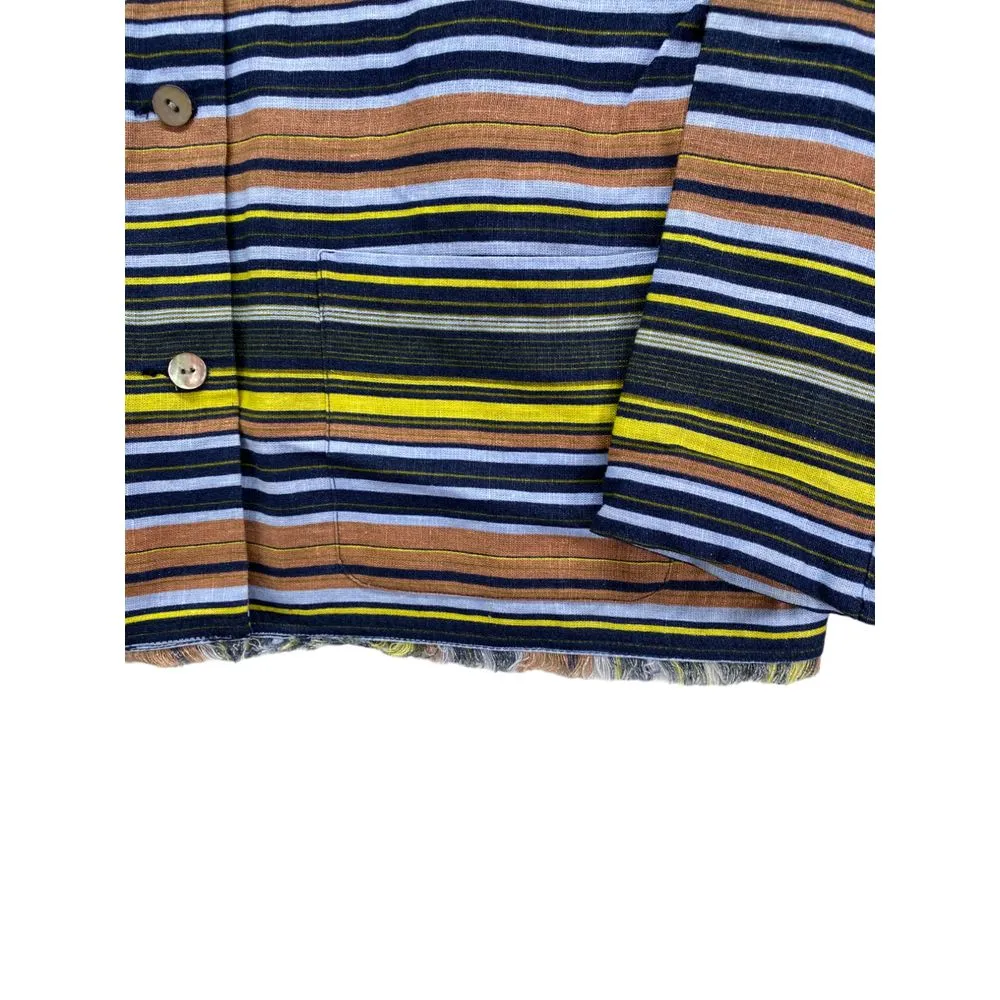 Stonebridge 90s Women's Multicolor Striped‎ Byron Collared Short Blazer Size L Size L - Image 6