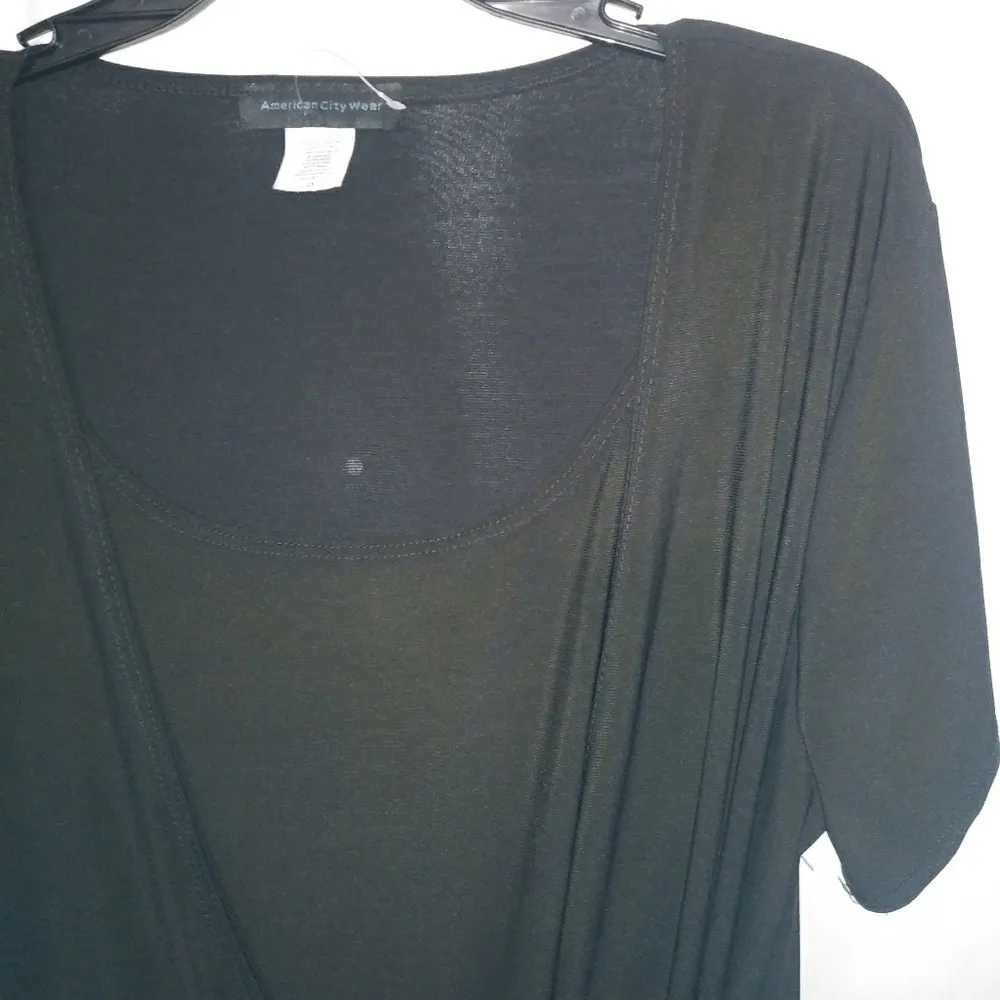 American City Wear 2X Black Nylon Side Swag Jewel Bar Top Plus - Image 3