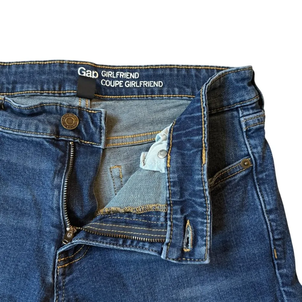 GAP Girlfriend 6/28R dark wash button zip five pocket stretchy skinny jeans - Image 5