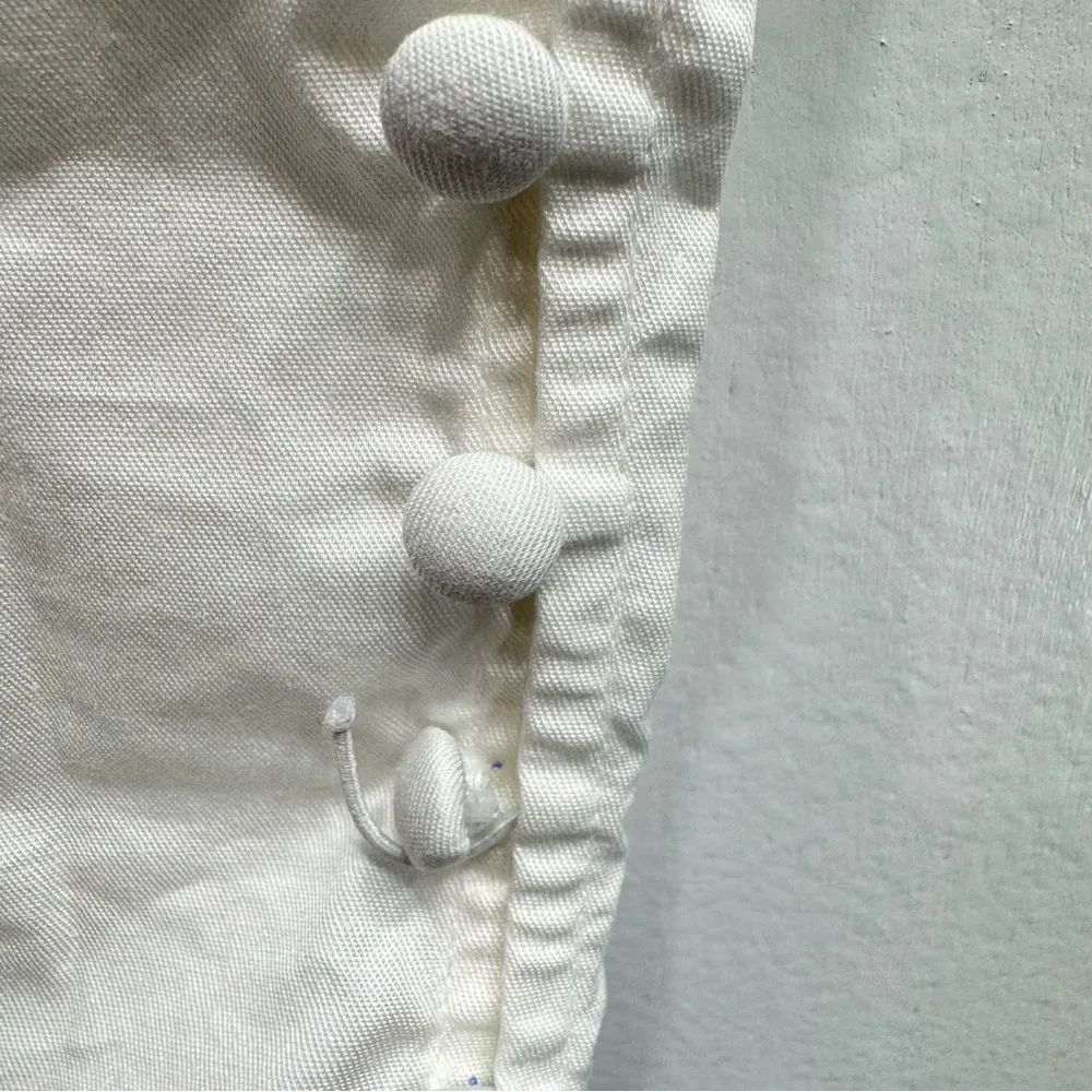 Cropped Smocked Corset Top Button Long Sleeves by Forever 21 Regencycore - Image 7