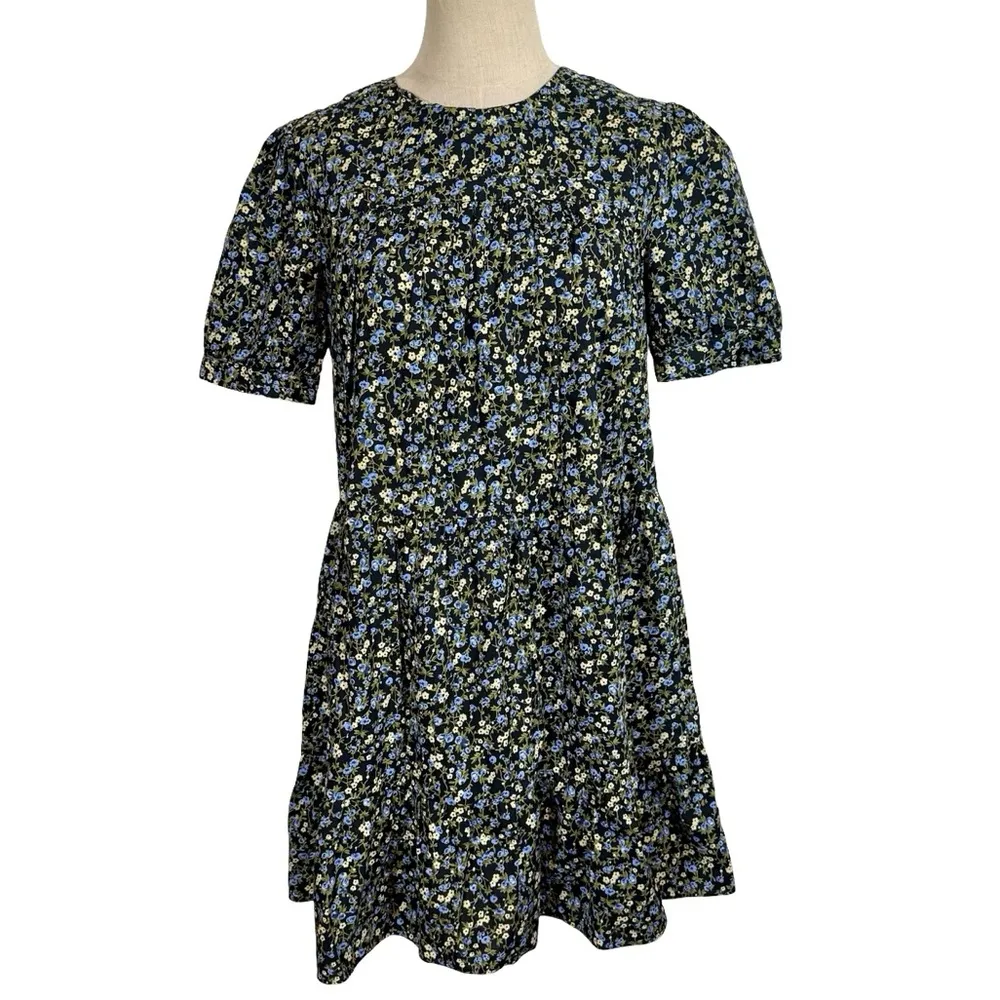 Hyacinth House Quinn Tiered Mini Dress in Black Floral Tuckernuck - Image 5
