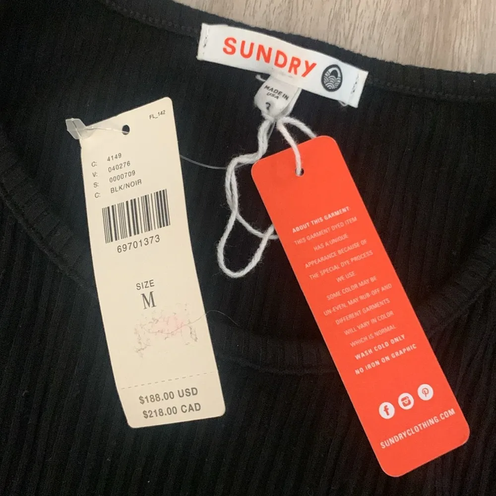 New Anthropologie Sundry Cutout Midi Dress in Black Noir Size Medium - Image 6