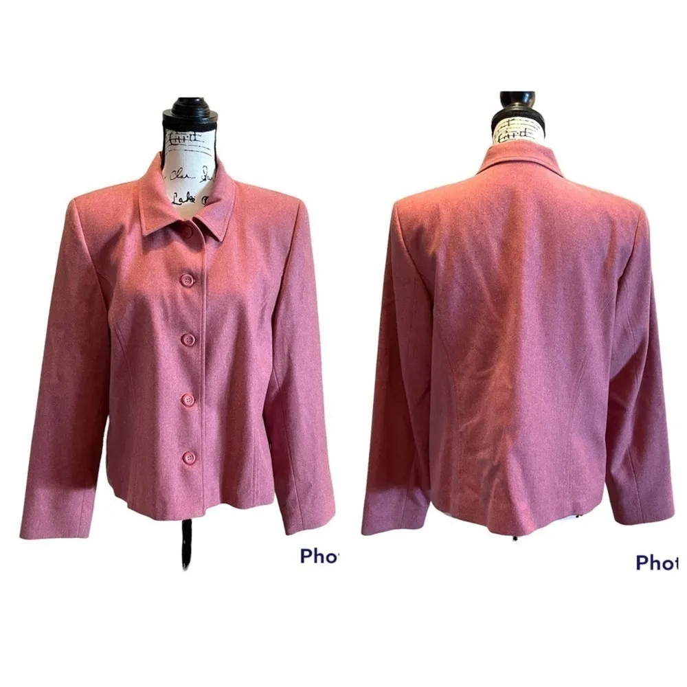 Pendleton Blazer Jacket Pink Size 14 Oversized Wool Barbie Statement colorful - Image 10