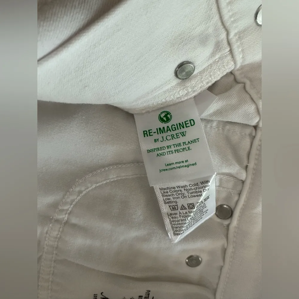 J. Crew Women's High Rise 9" Vintage Straight Leg Denim Jeans Size 33 White NWT - Image 5