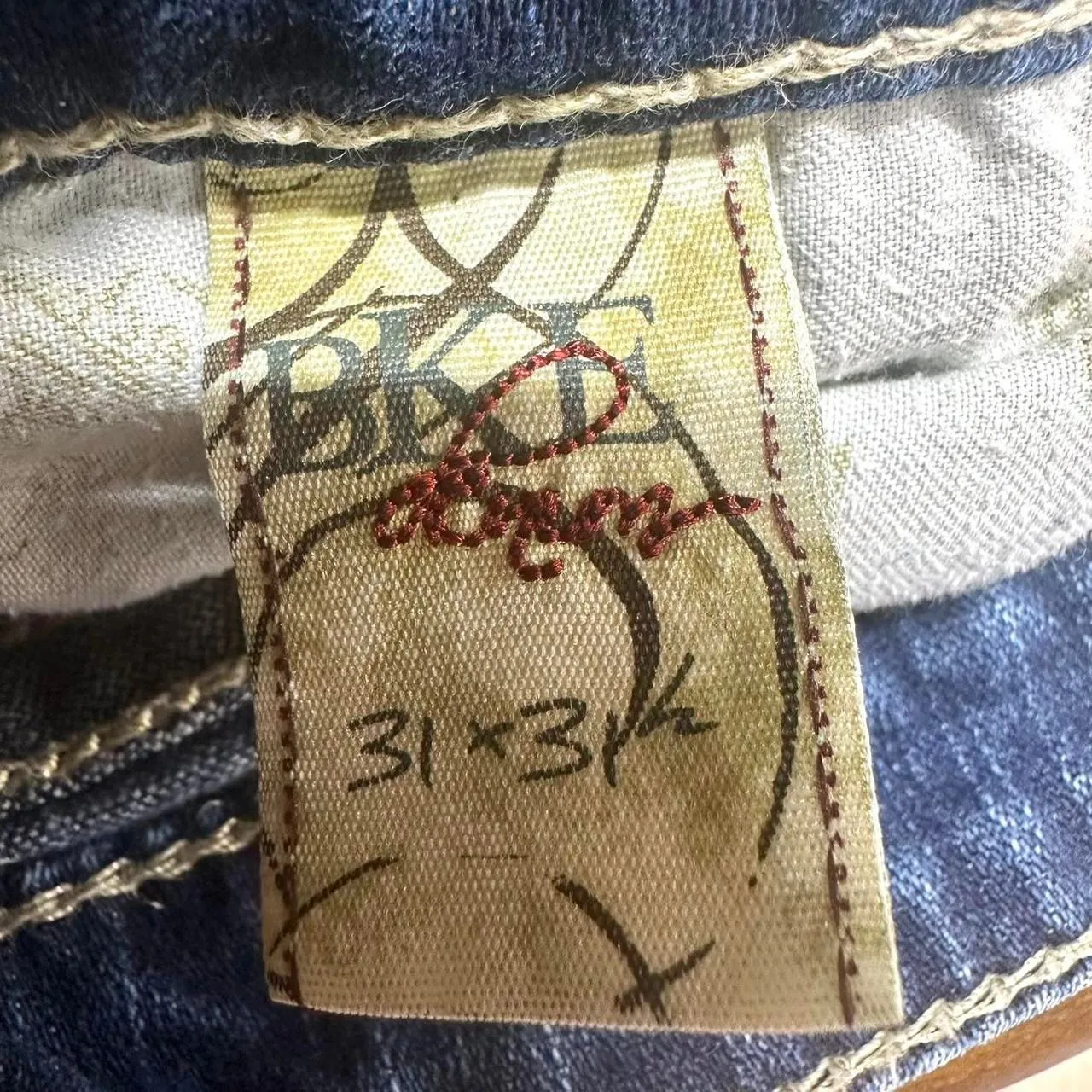 BKE 2000s Y2K Blue Denim Madison Low Rise Bootcut Flare Jeans Womens 31 Western - Image 6