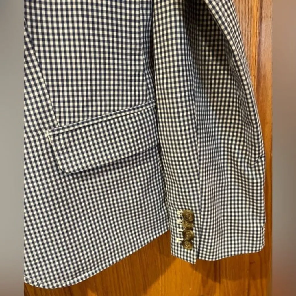J. Crew Blue and White Gingham Checkered Two - Image 6