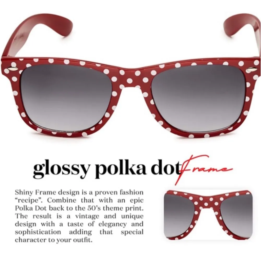 Minnie Mouse Red Retro Rewind Polka Dot Vintage Fashion Sunglasses NWT - Image 3