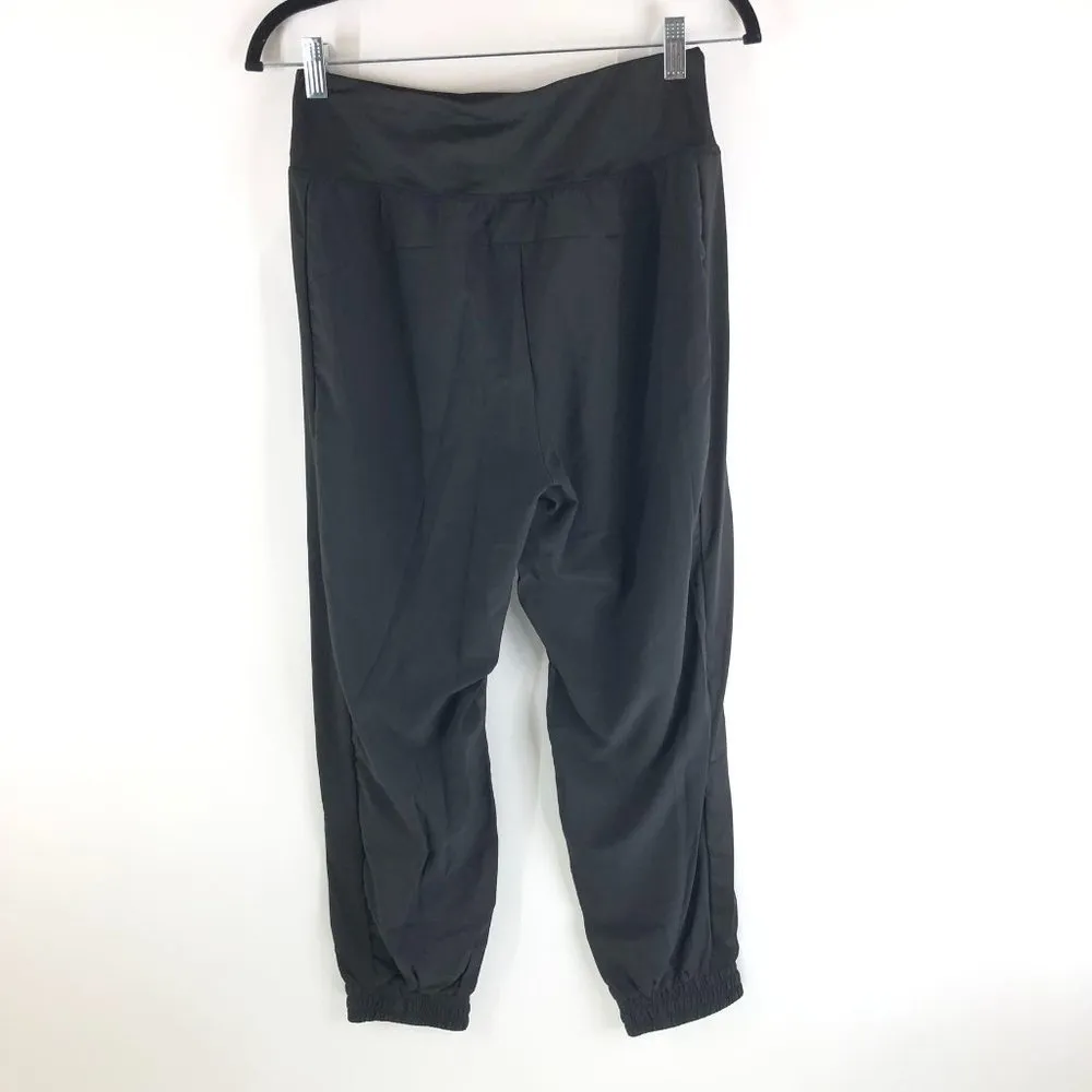 Halara High Waisted Contrast Side Panel Casual Joggers Black M - Image 8