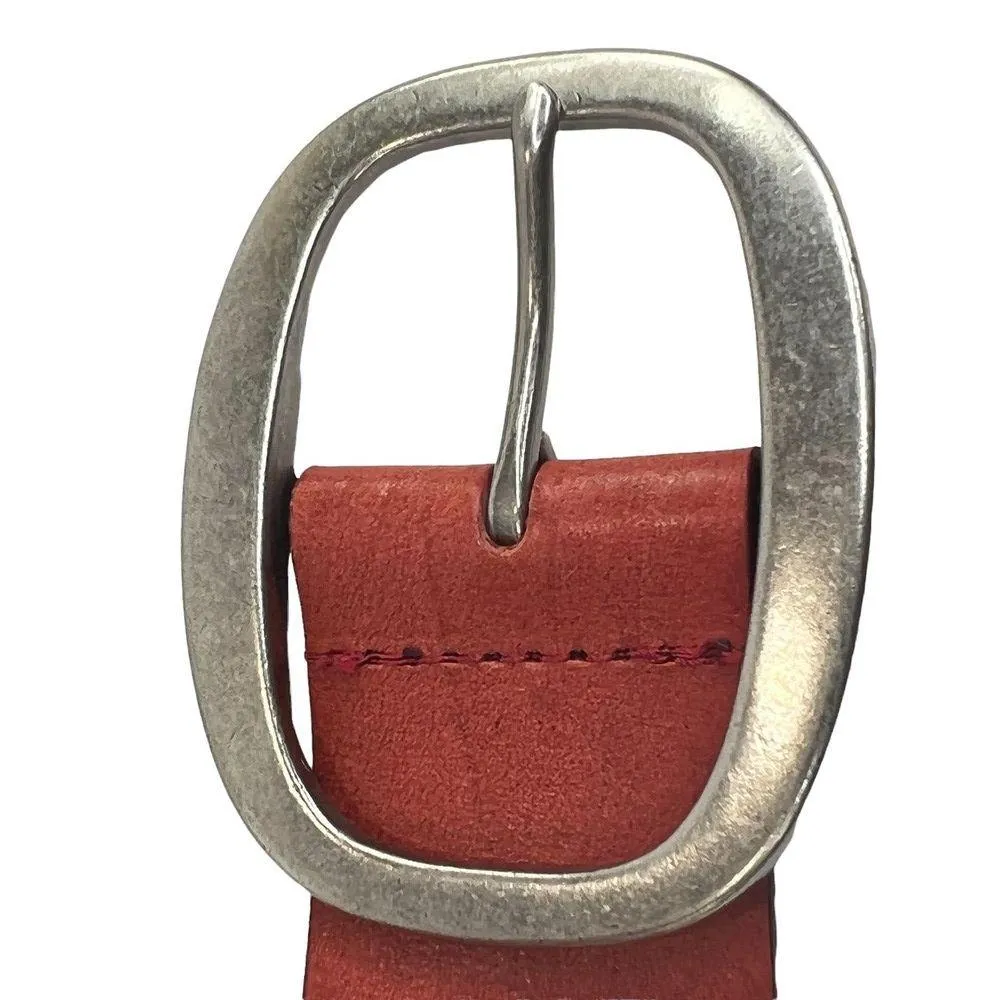 WCM Womans Genuine Leather Belt Size M Braided Laser Cut Cutout Bohemian Size M - Image 3