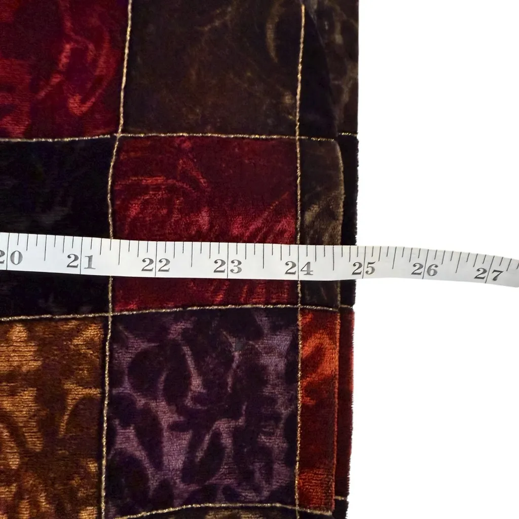 VTG Willow Ridge Velvet Color Block Open Blazer Jacket Womens 14P Made in USA - Image 9