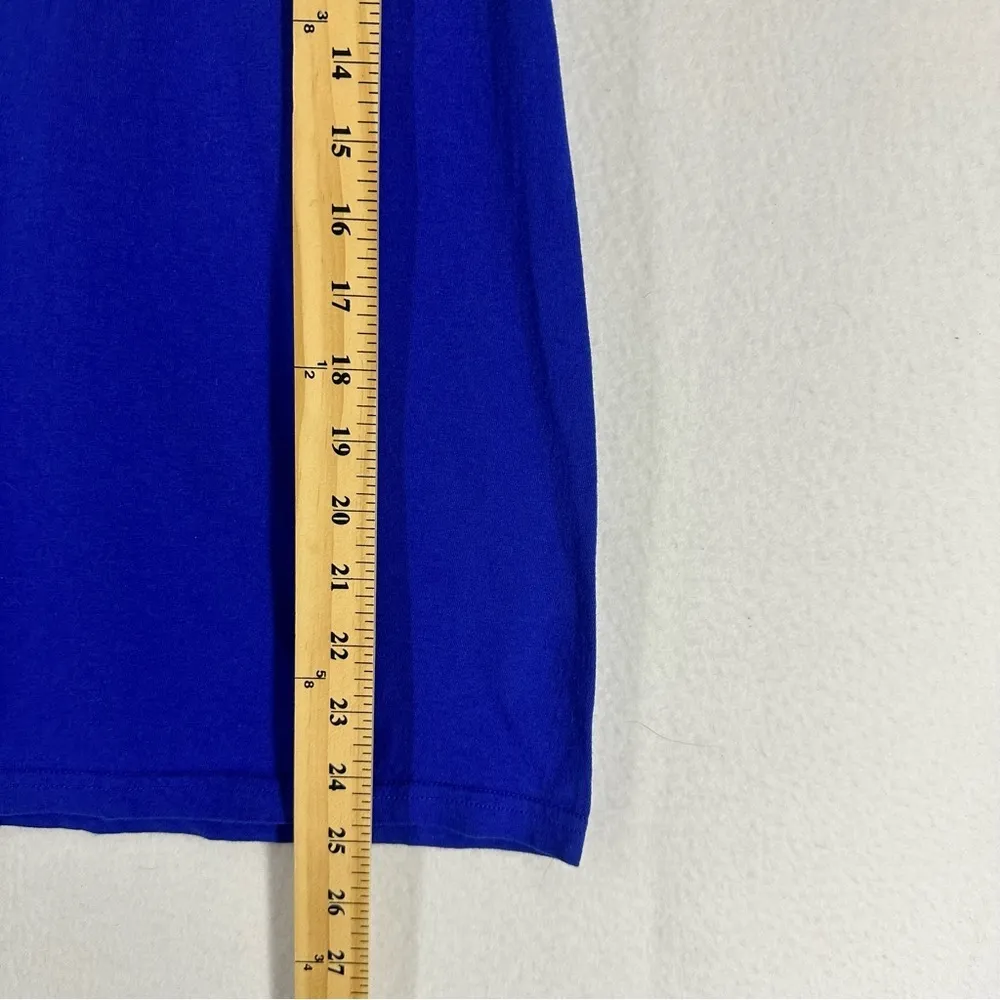 New York Mets World Series 2015 Baseball V Neck Short Sleeve T Shirt Womans M Bl Blue Size M - Image 4