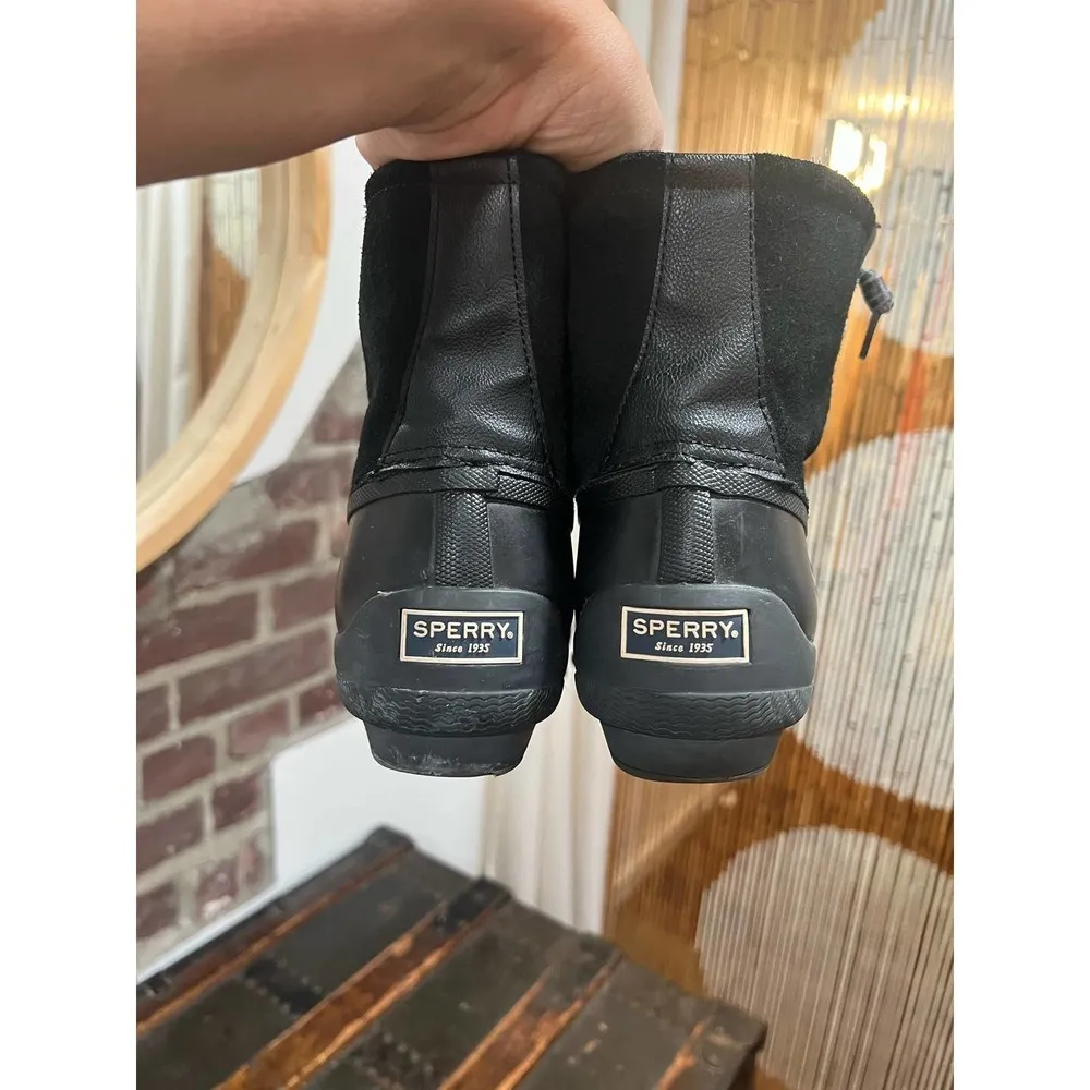 Sperry Black Suede Duck Boots - Image 5
