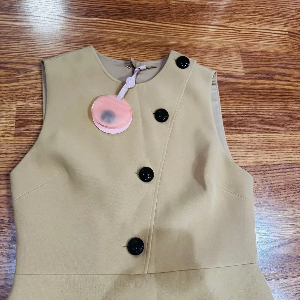 ALEXIS classic retro Midi Lena Dress In Camel  Large - Image 12