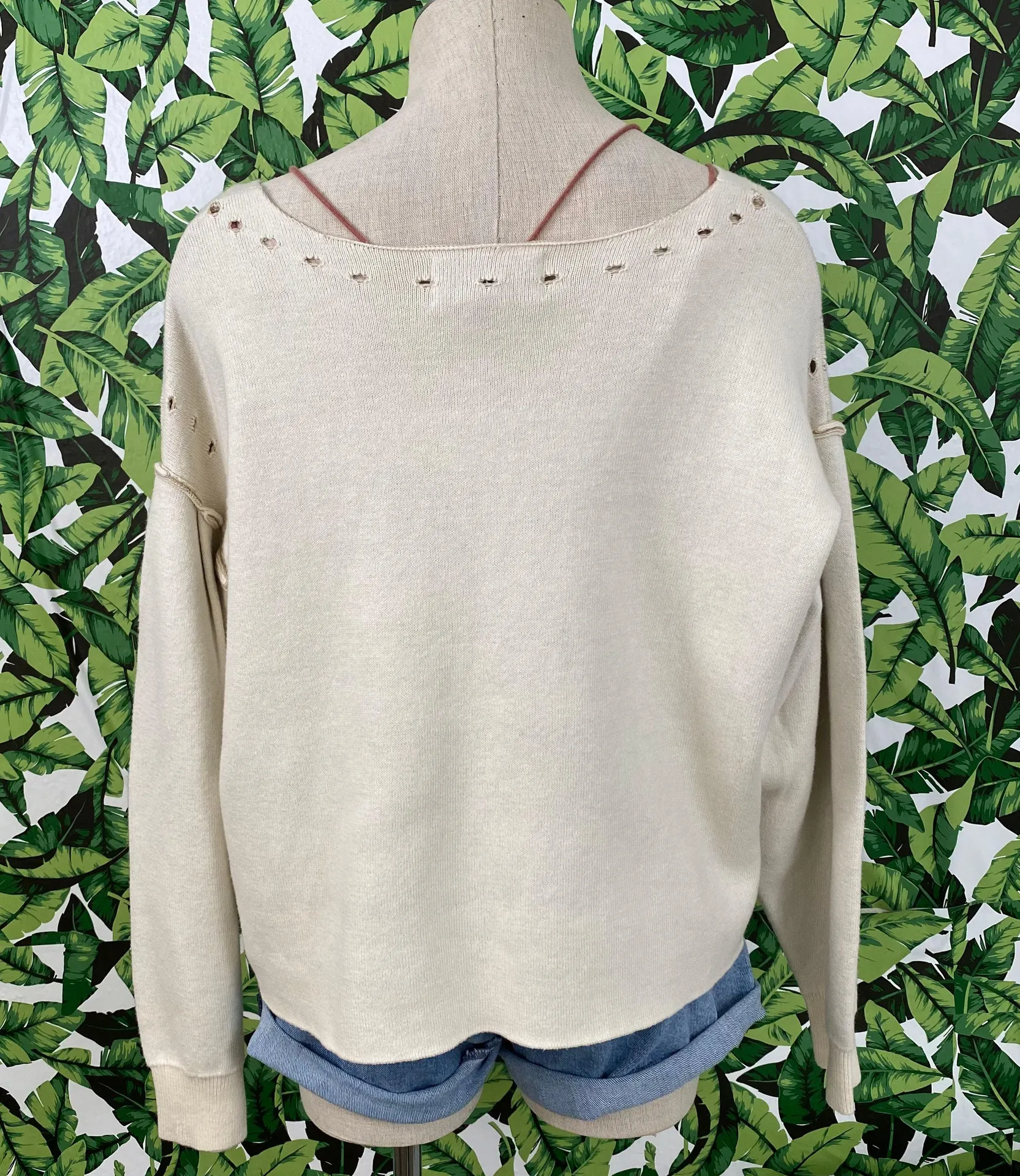 Eyelet Oversized Sweater 283 - Image 2