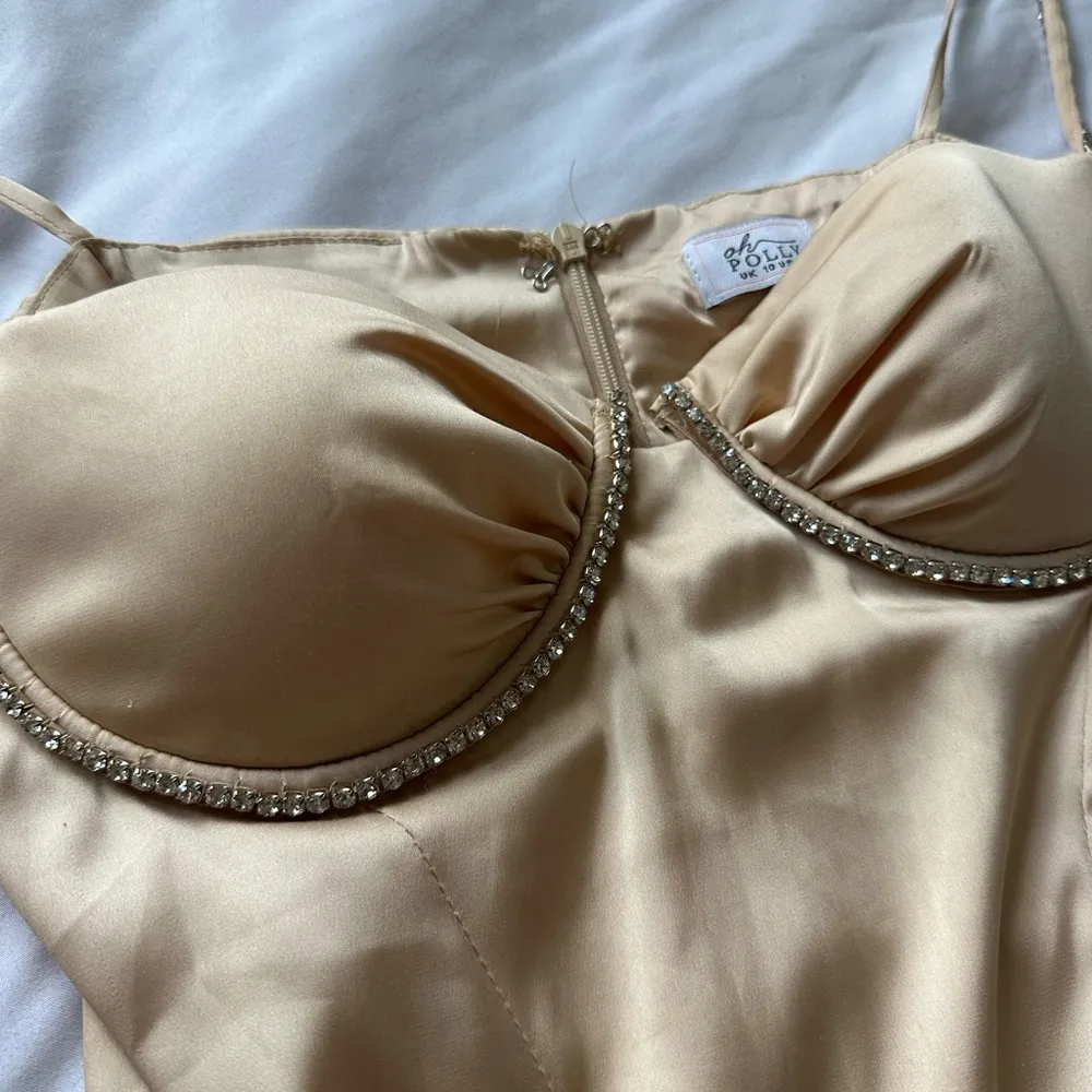 Oh Polly Gold Mini Dress - Image 4