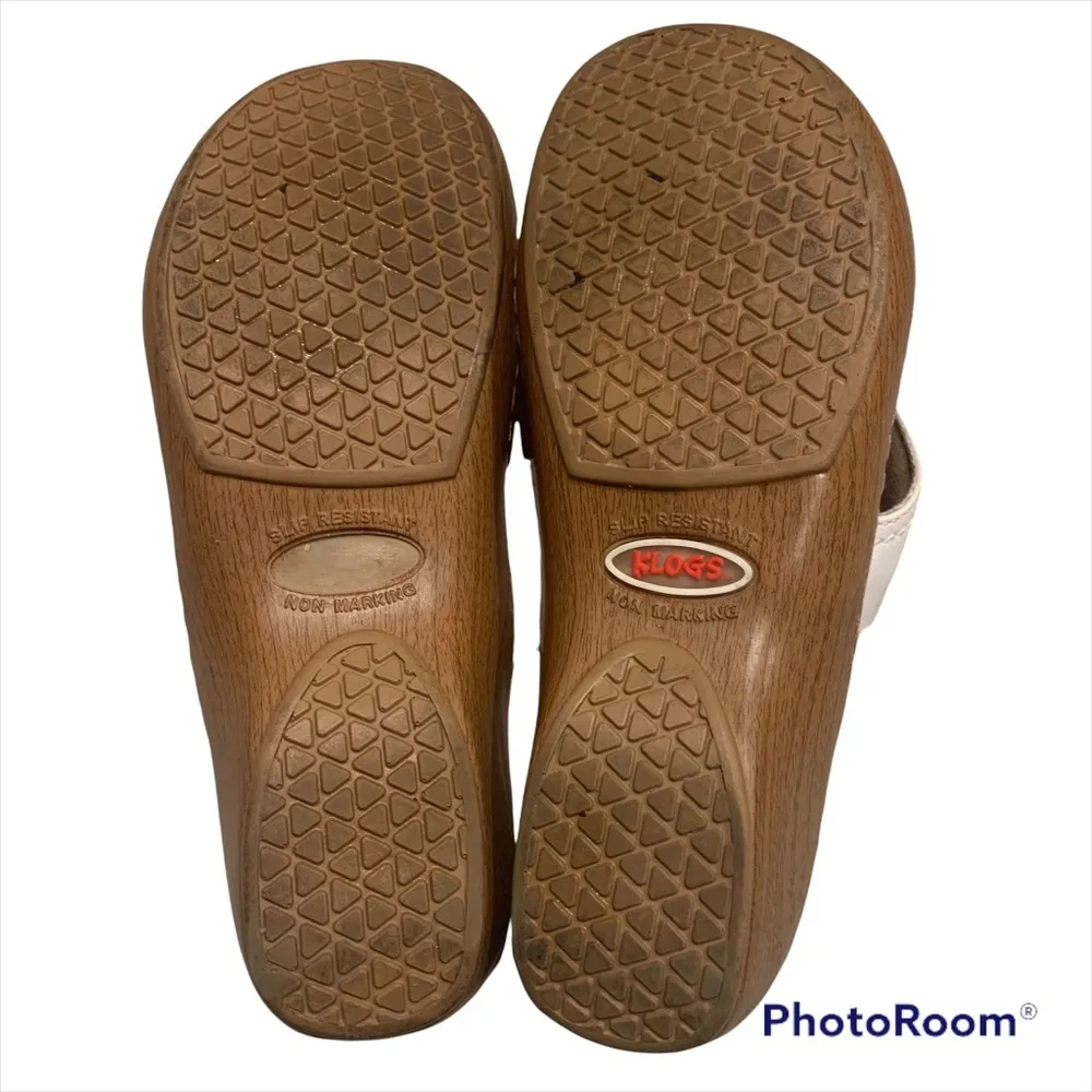Klogs White Leather Aloha Sandal Size 8 - Image 11