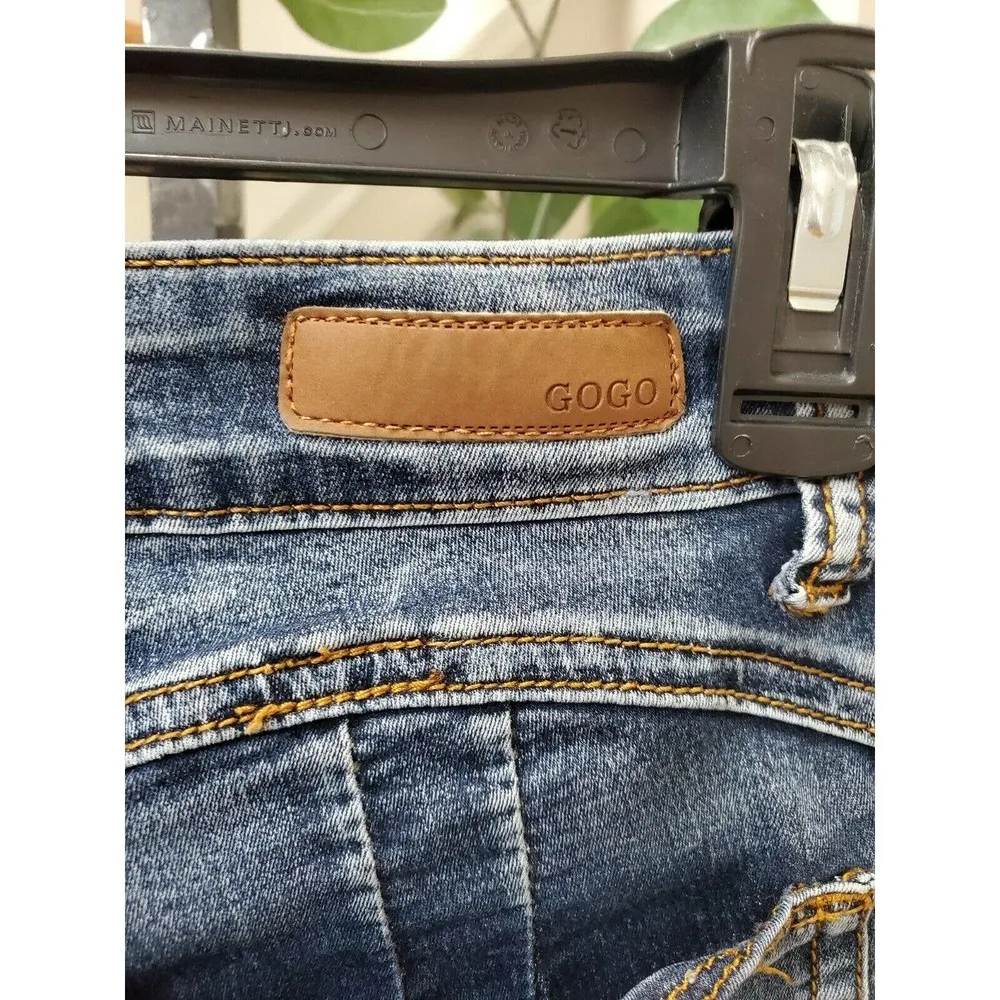 Gogo Stars Women Denim Blue Cotton Mid Rise Skinny Leg Casual Jeans Pant Size 13 - Image 7