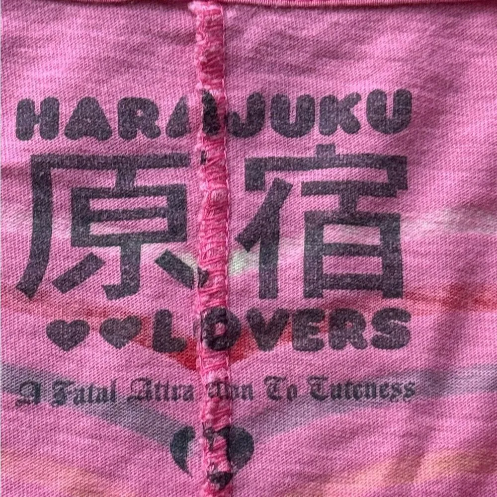 Harajuku Lovers Vintage 2005 RARE Roller Disco Tee Shirt Women’s Small Y2K - Image 3