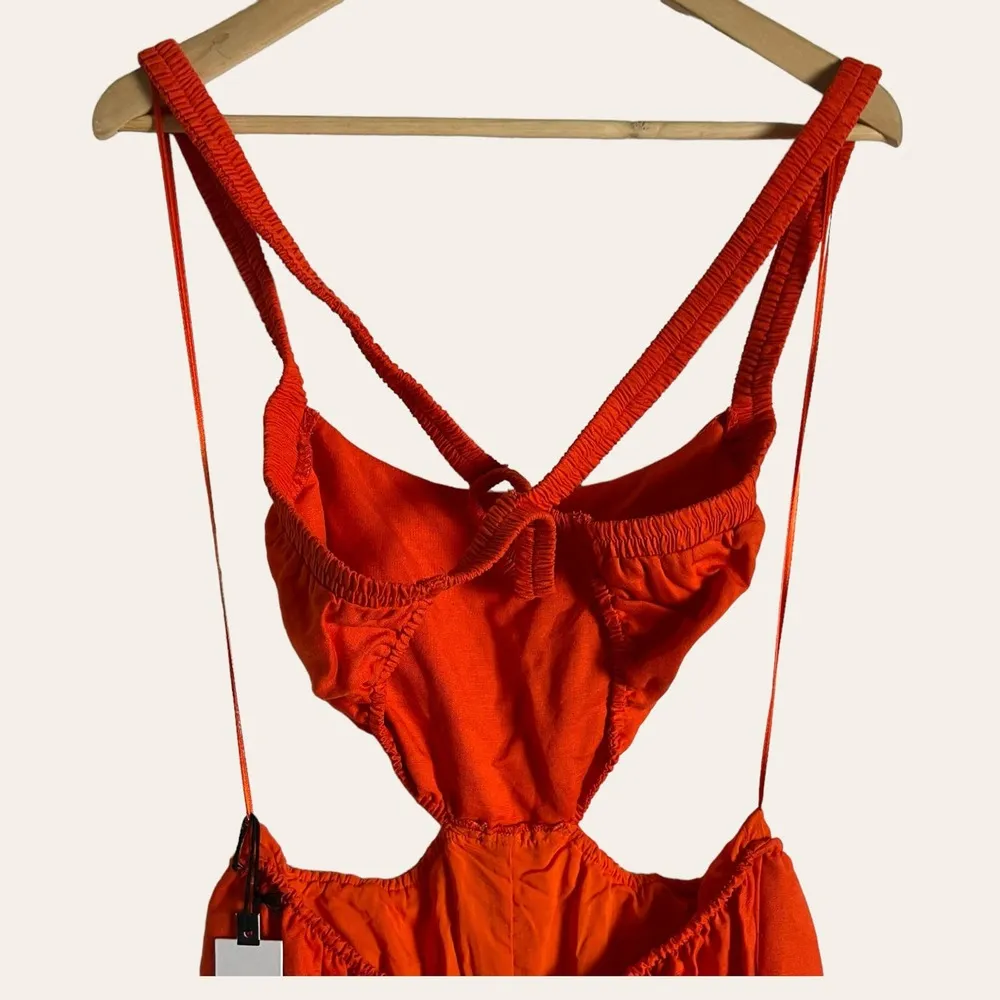 ASTR The Label Marise Cutout Wide Leg Jumpsuit in Chili Red Size M - Image 10