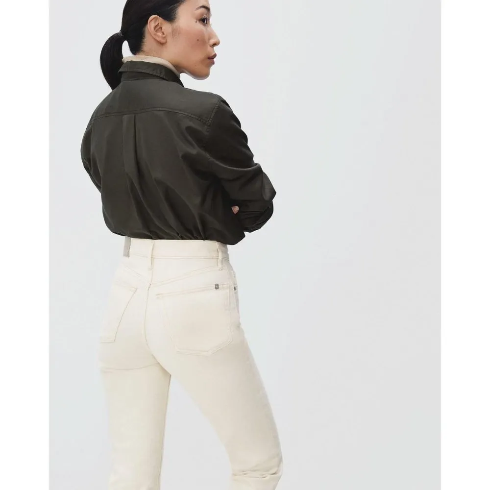 Everlane Womens The Original Cheeky Jean Ecru Ivory 30 Crop - Image 2