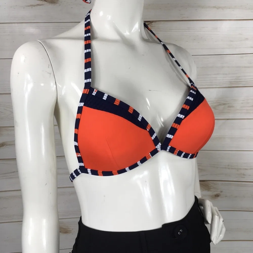 Sunseeker Triangle Push Up Bikini Top Orange Size 6 - Image 4