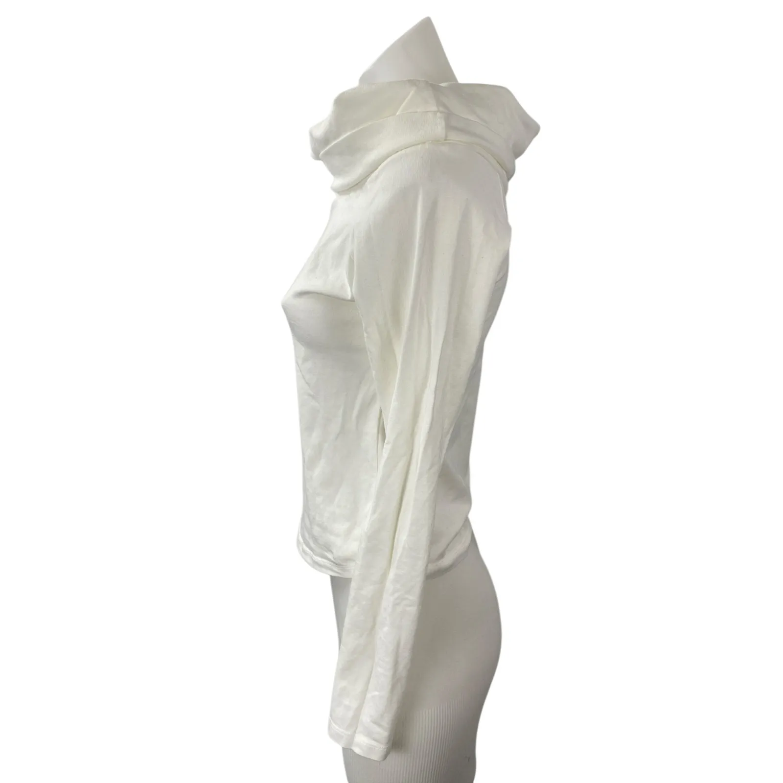 Brandy Melville Women's White Off The Shoulder Long Sleeve Blouse Top Size S - Image 3