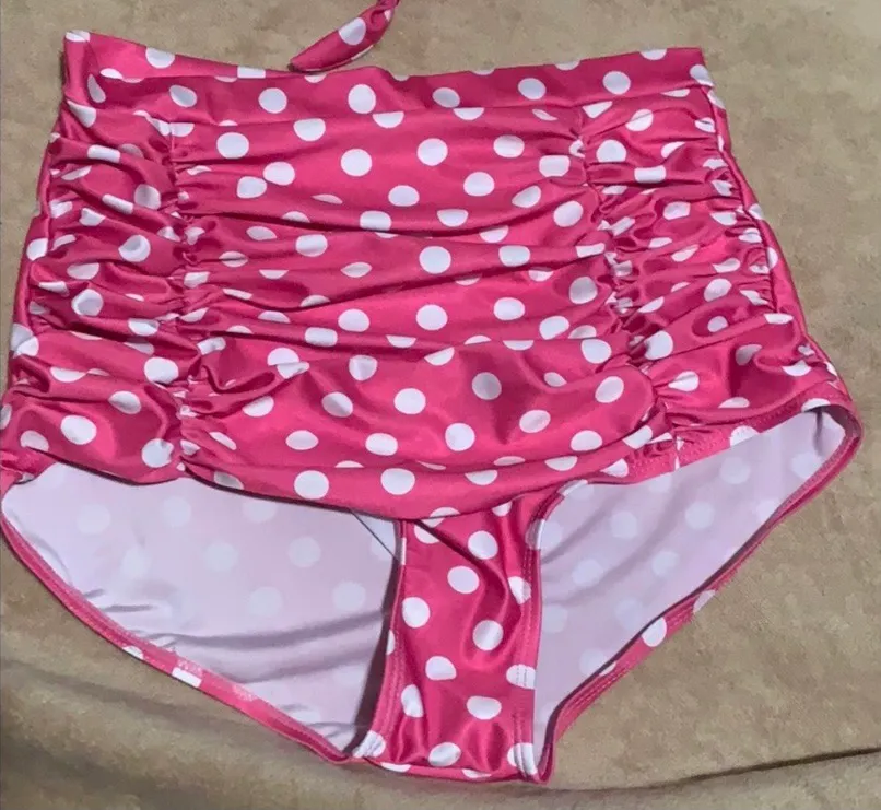 Polkadot Bikini Pink Size L - Image 2