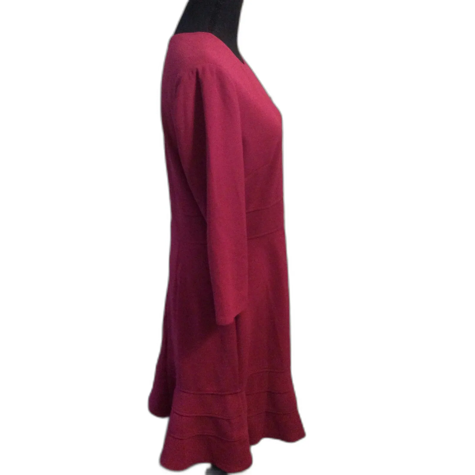 New NWT Maggy London Raspberry Ruffle Long Sleeve Size 12 Dress - Image 2
