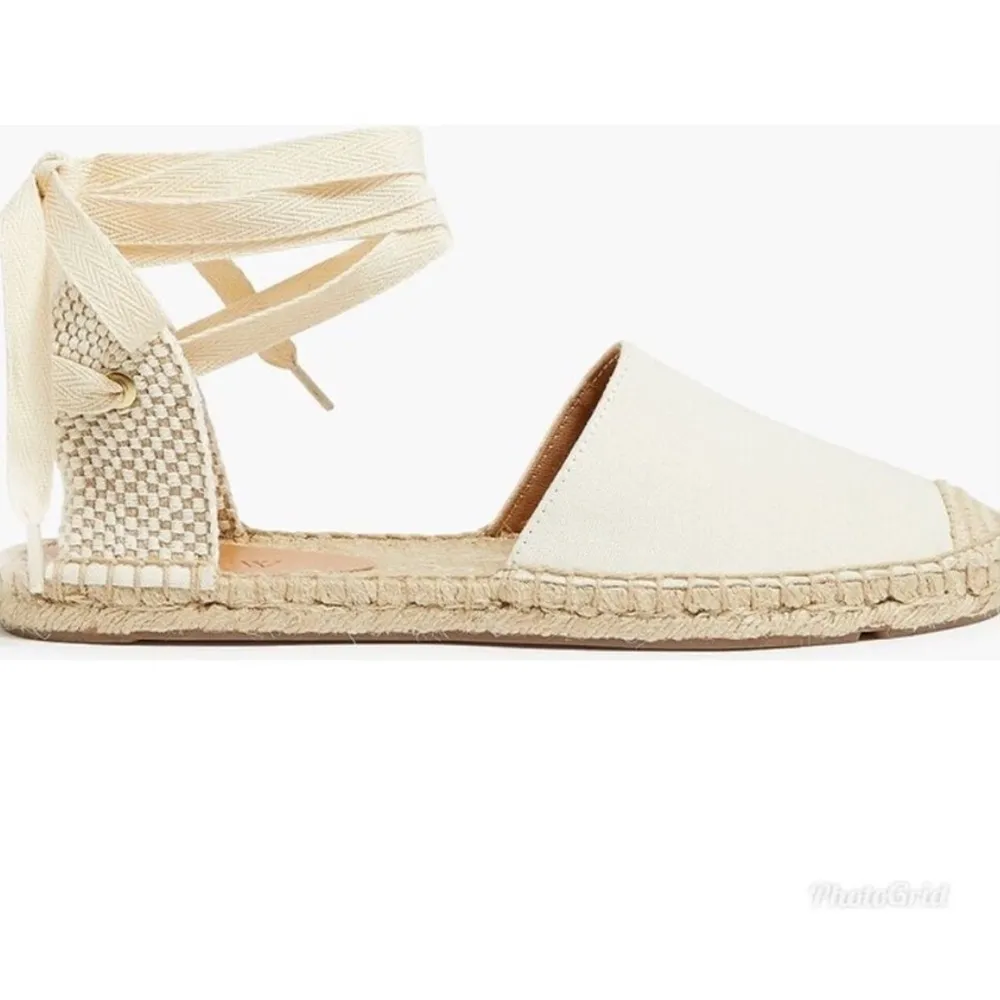 NWT J Crew D'Orsay lace-up espadrilles Ivory 7 - Image 3