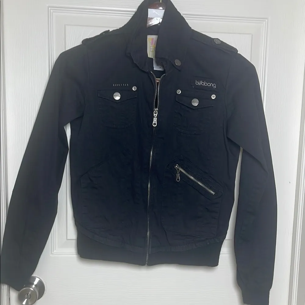 RARE BILLABONG Original Hannah Lightweight Cargo
Black Jacket - Image 6