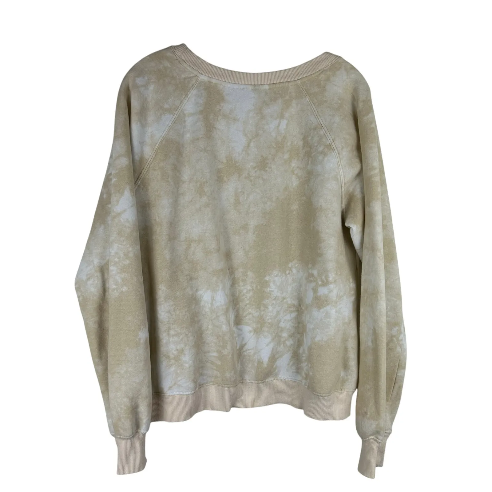 Roxy Tie Dye Sweatshirt Size XL Tan White Casual Athleisure - Image 2