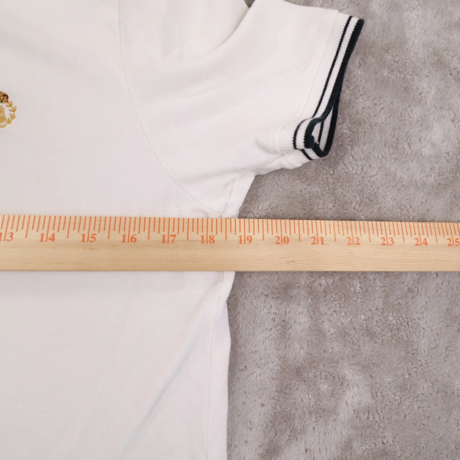 Lauren Ralph Lauren Vintage White Short Sleeve Crested Polo Shirt Women's Medium - Image 5