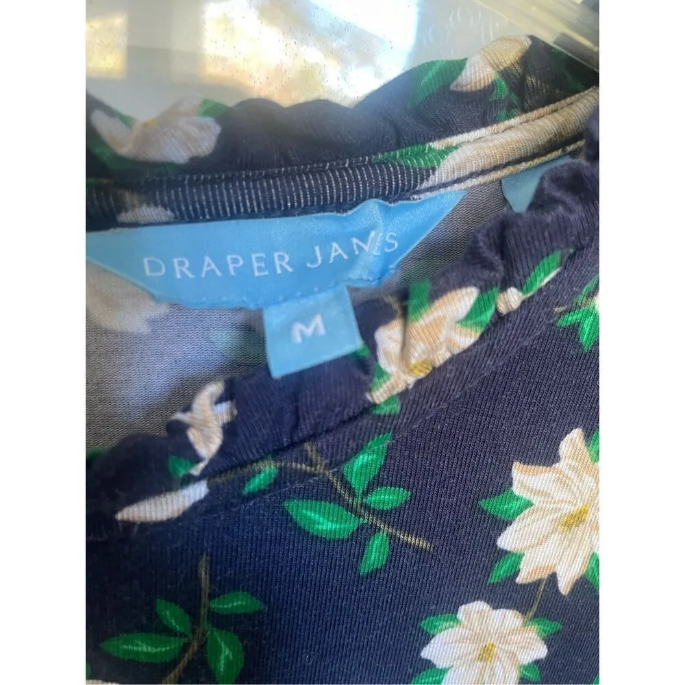 Draper James Blue Magnolia Print Knee length long sleeve Dress Size M￼ - Image 8