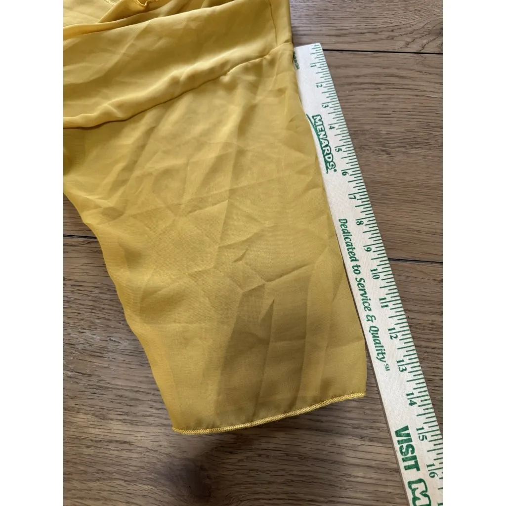 Lularoe Mustard Yellow Kimono Sz Medium Sheer Artsy‎ Duster Vacation Lightweight - Image 6