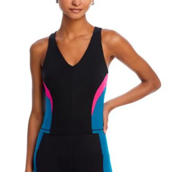 sweaty betty power racer back tank top size small black , Pink, and Blue - Image 2
