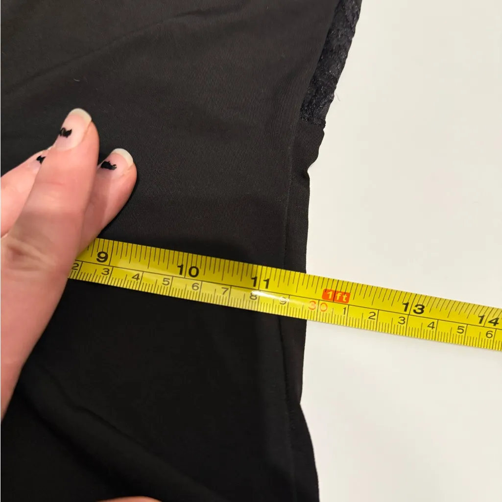 Charlotte Russe Black Lace Mesh Bodysuit Ring Detail Straps Top Size S Goth Edgy - Image 7