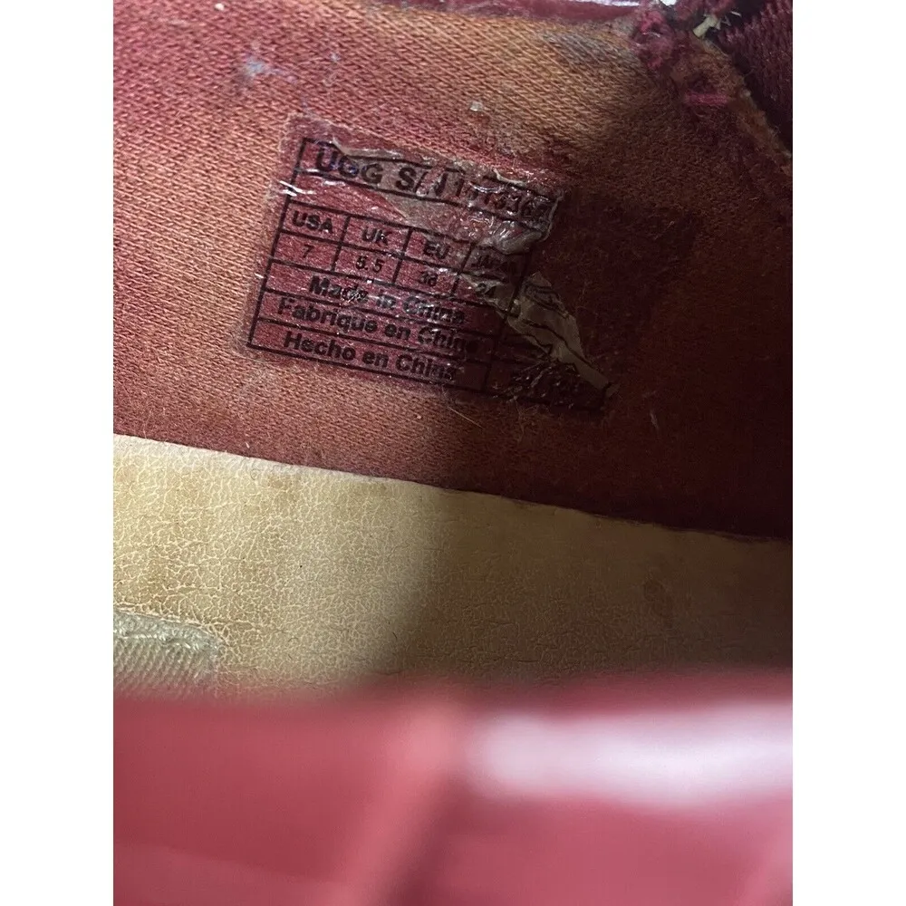 Ugg Women's size 7 Australia Hadria Croco Lonely Hearts Slip On Leather Loafers - Image 5