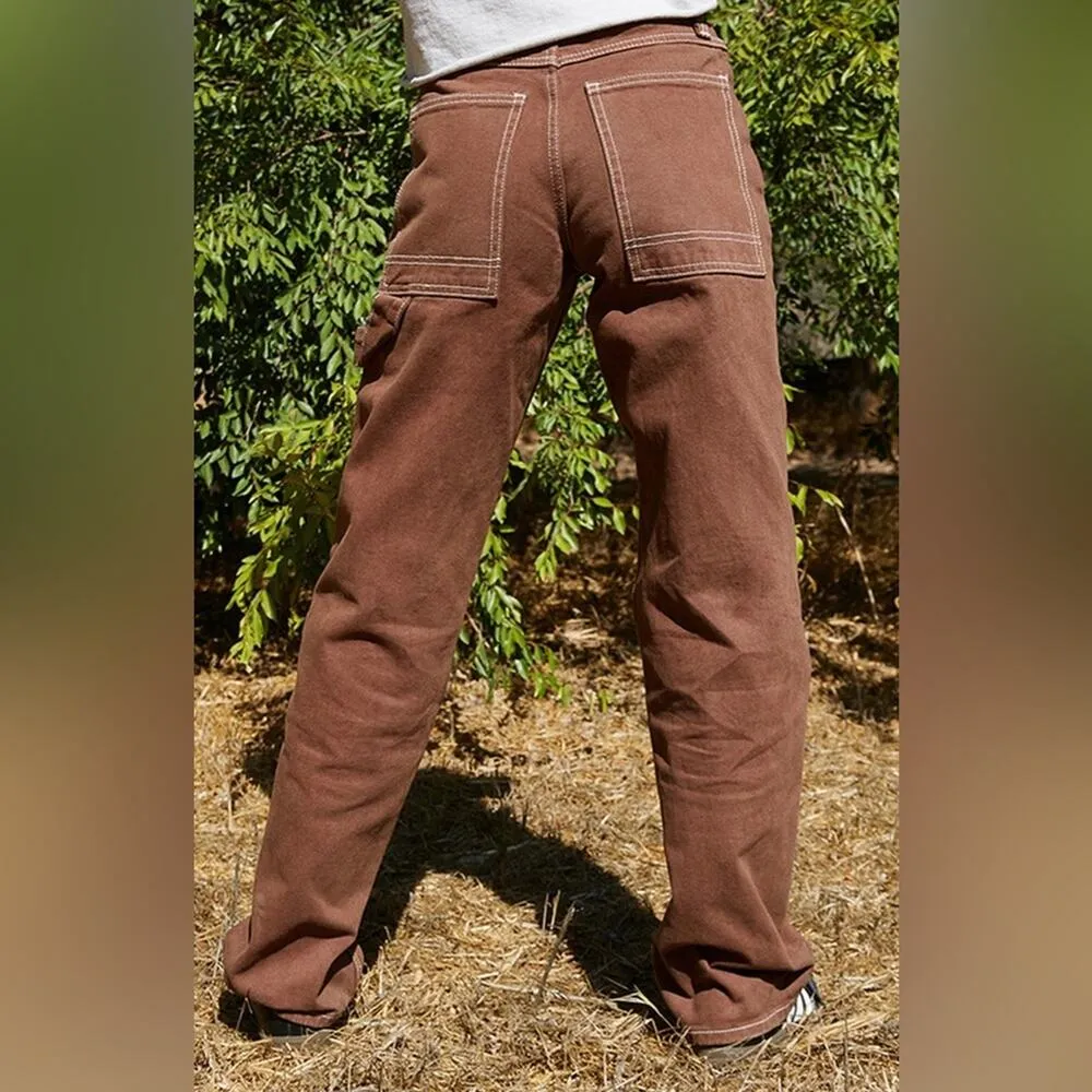 Pacific Sun āļø John Galt Carpenter Pants Small Brown Canvas Skateboard š¹ Pants - Image 2