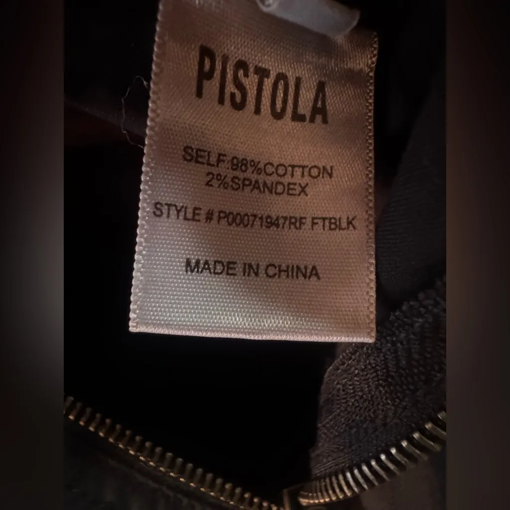 Pistola Alison Zipper Jumpsuit in Fade to Black- Size Large - Image 6