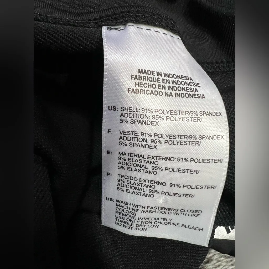 Adidas Marathon ‘10 Black cropped Leggings with Green and Pink Stripes - Image 3